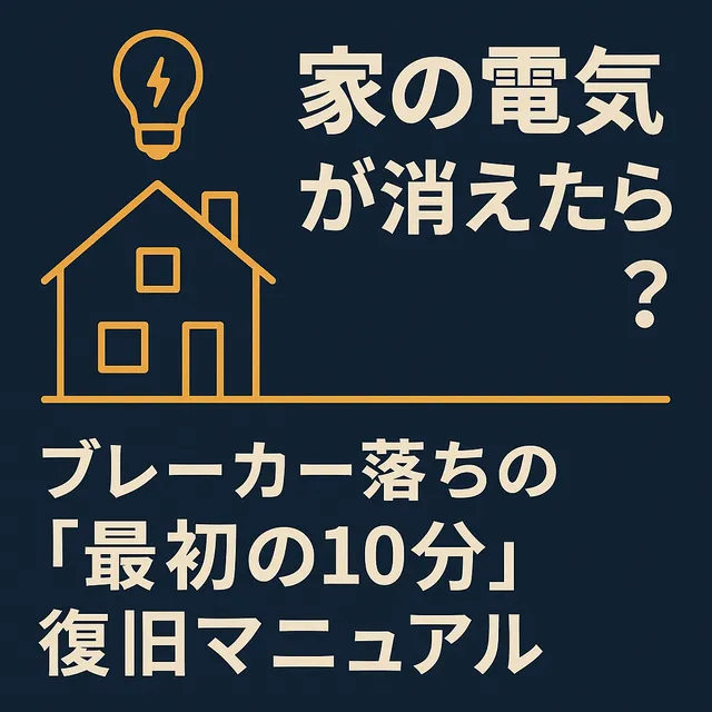 家の電気が消えたら？ ブレーカー落ちの「最初の10分」復旧マニュアル